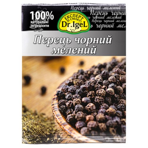 Перец черный молотый ТМ Dr. Igel 20г
